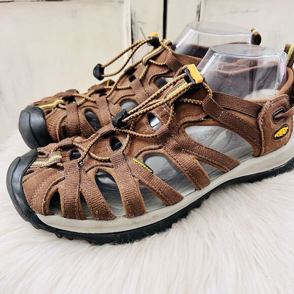 Keen Whisper Coffee Brown Closed Toe Hiking Outdoors Sandals - Womens Size 11 - Picture 1 of 8